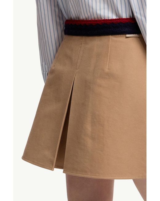 Moncler Natural Pleated Mini Skirt