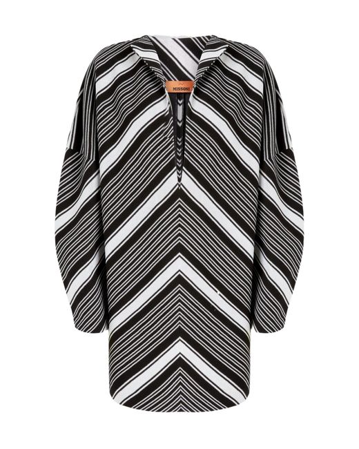 Missoni Black Deep V-Neck Dress