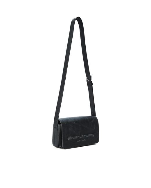 Alexander Wang White Flap Leather Crossbody Bag