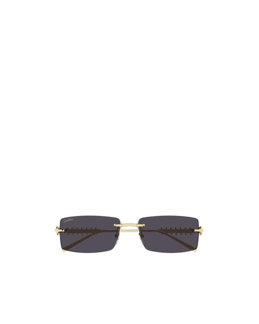 Cartier White Rectangle Frameless Sunglasses for men