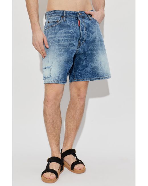 DSquared² Blue Monkey Business Boxer Shorts for men
