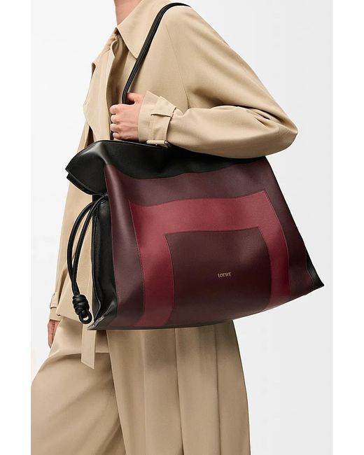 Loewe Red Oversized Nappa Flamenco Shoulder Bag