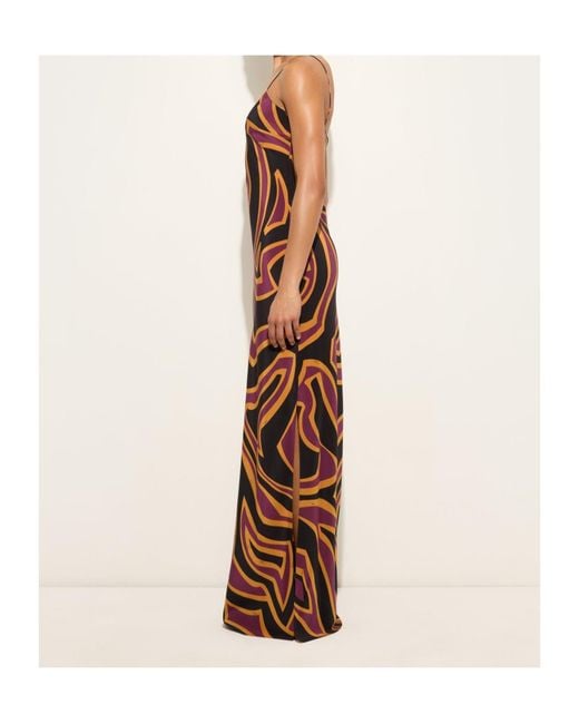 Emilio Pucci Brown Labirinto Print Crêpe De Chine Dress