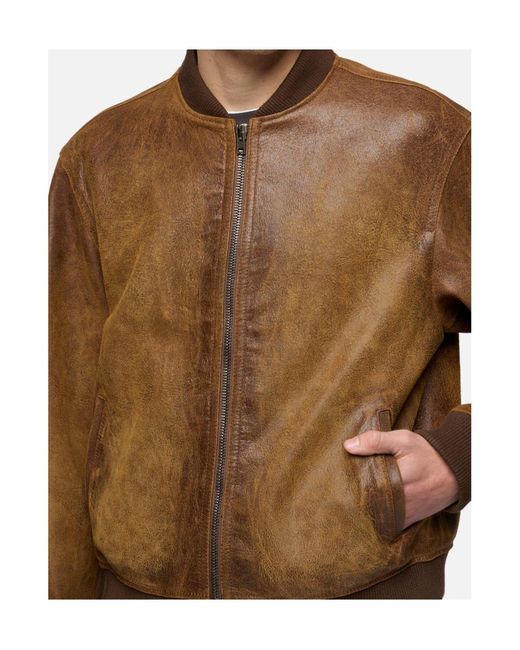 7 For All Mankind Brown Bomber Jacket for men