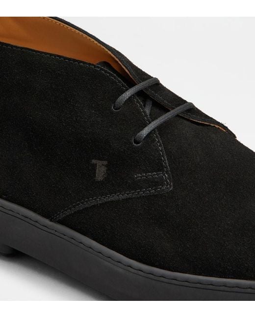 Tod's Black Suede Desert Boots for men