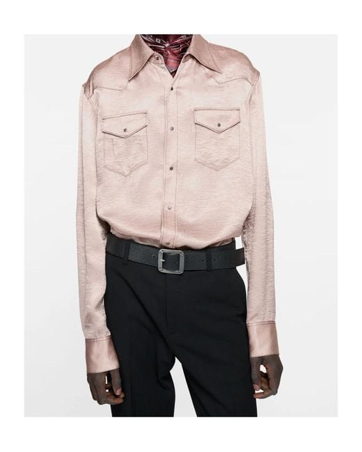 Acne Pink Long-Sleeved Shirt for men