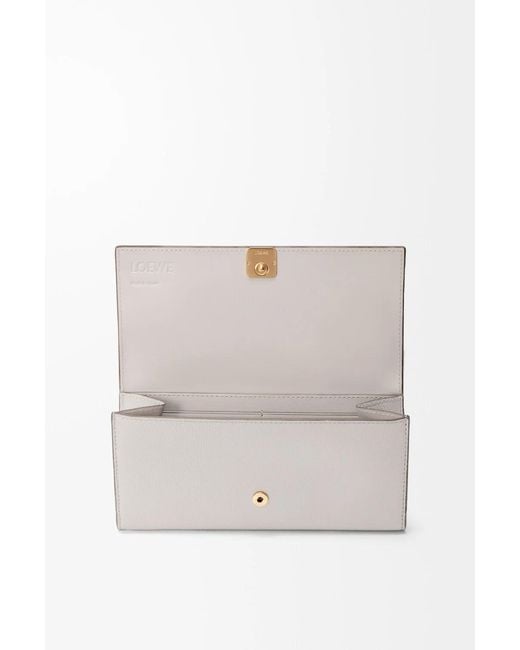 Loewe White Anagram Continental Wallet