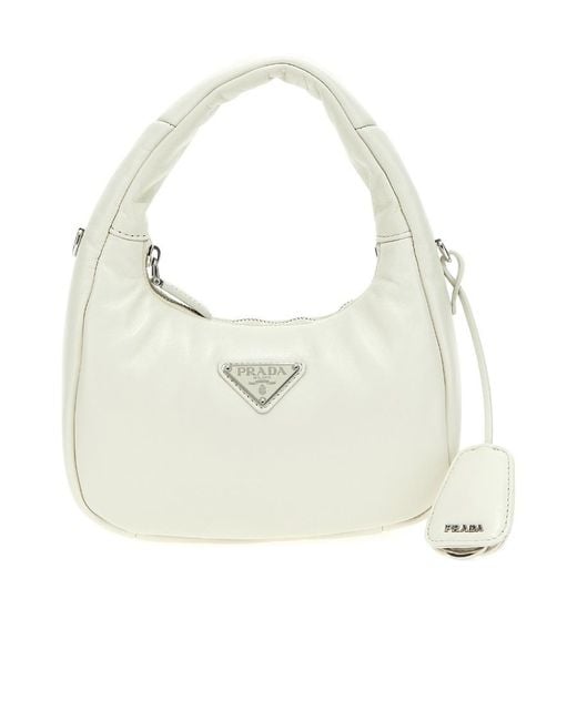 Prada White Padded Mini Tote Bag