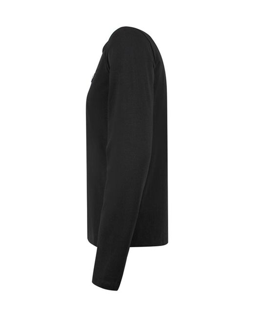 EA7 Black Round-Neck Long-Sleeved T-Shirt for men