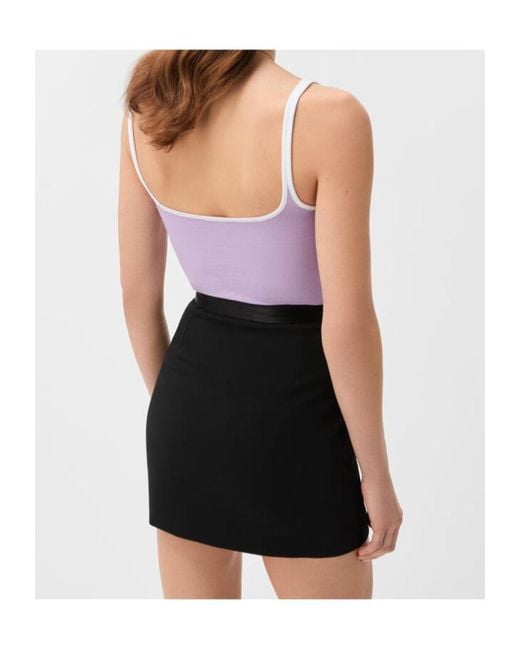 Versace Purple Logo-Print Tank Top