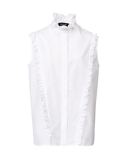 Fabiana Filippi White Sleeveless Shirt
