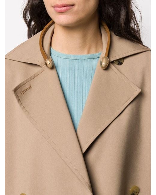 Bottega Veneta Metallic Leather Open Necklace