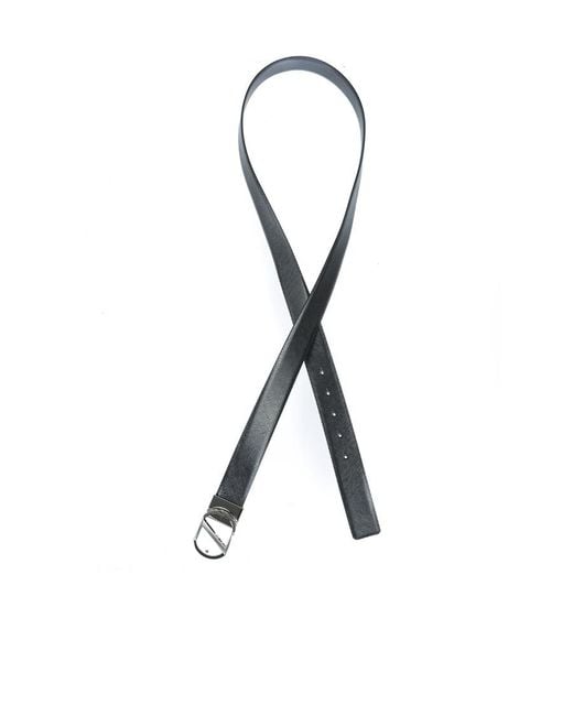 Zegna Black Logo Belt for men