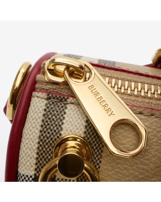 Burberry Brown Mini Check Bowling Shoulder Bag