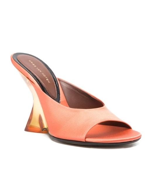 Dries Van Noten Pink Wedge Heel High-Heeled Sandals