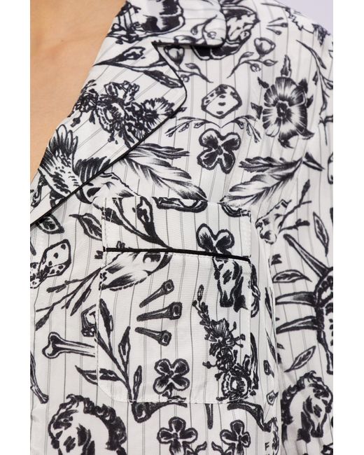 Off-White c/o Virgil Abloh White All-Over Motif Striped Shirt