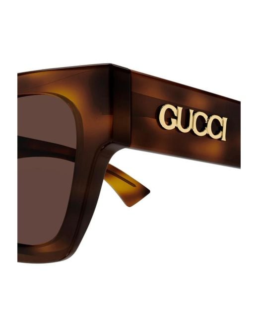Gucci Brown Square-Frame Sunglasses