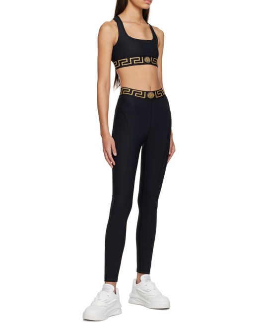 Versace Black Medusa Motif Scoop-Neck Bra