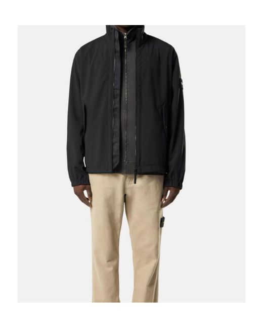 Stone Island Black Long-Sleeve Jacket for men