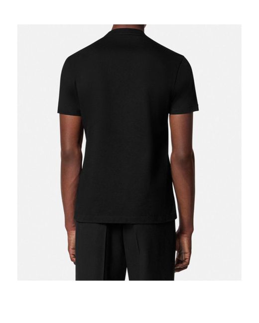 Versace Black Architectural Baroque-Embroidered T-Shirt for men