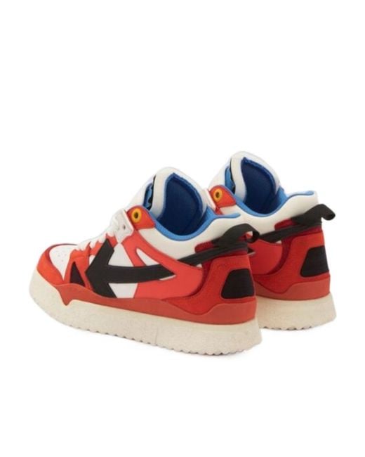 Off-White c/o Virgil Abloh Red New Mid Top Sponge Sneakers for men