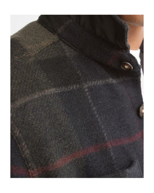 Barbour Black Plaid Overshirt Jacket for men