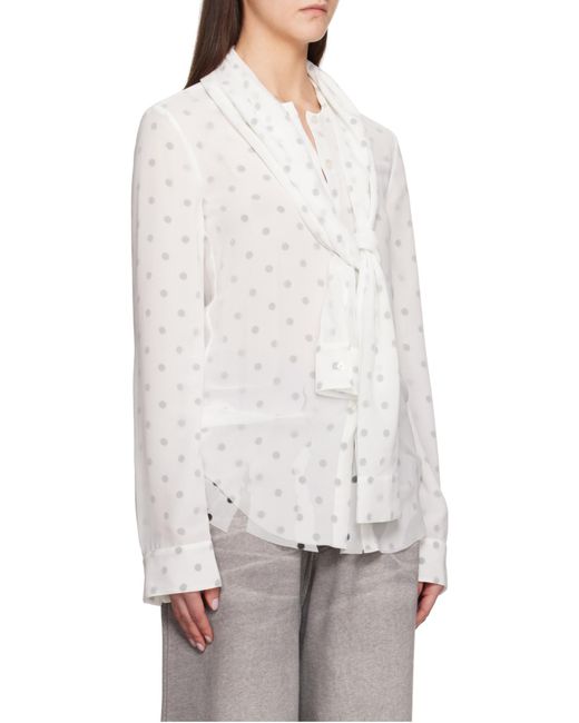 Acne White Layered Blouse