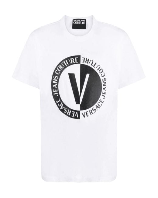 Versace Jeans White Item O-Neck Short-Sleeved T-Shirt for men