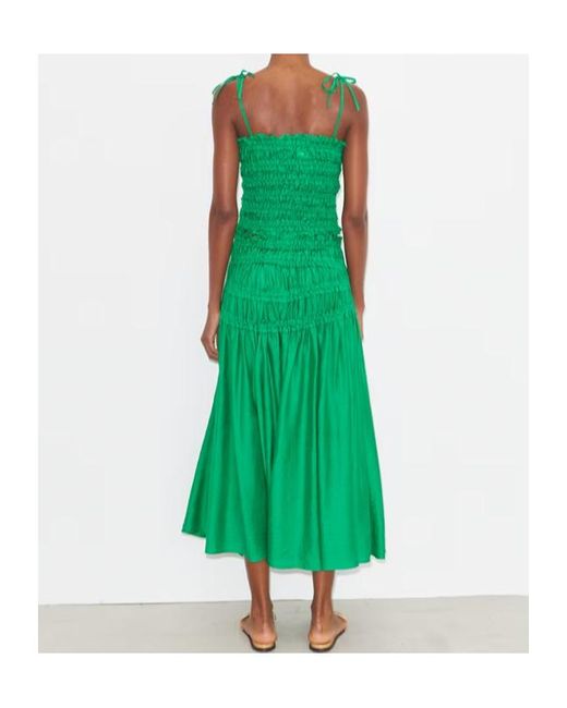 Tory Burch Green Ruched Strap Top
