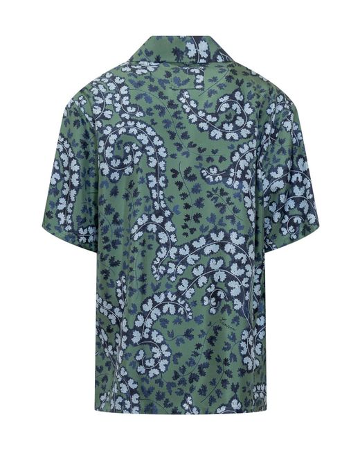 Lanvin Blue Rateau Print Shirt for men