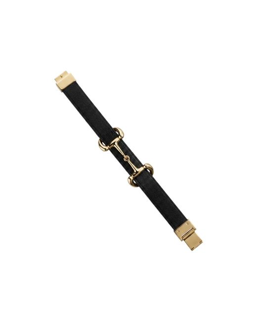 Gucci Metallic Leather Bracelet With Horsebit