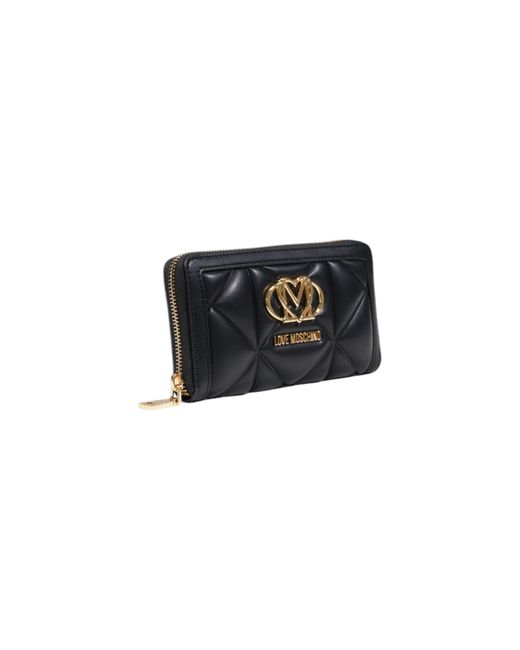 Moschino Black Zip-Around Wallet