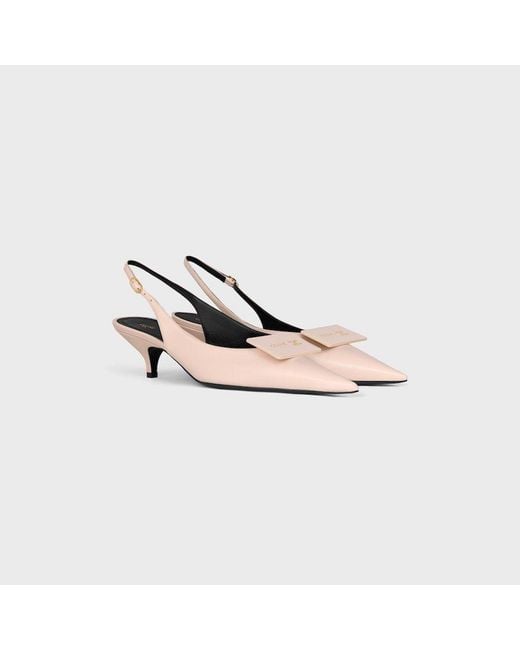 Céline White Signature Slingback