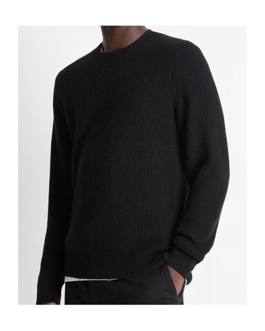 Vince Black Crew Neck Sweater for men