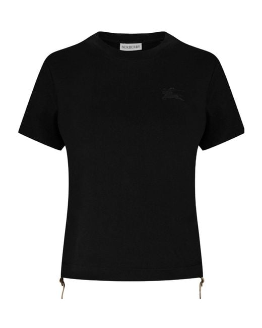 Burberry Black Solid Color Crew Neck Short Sleeve