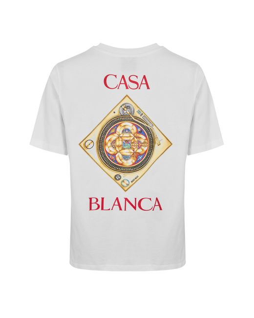 Casablanca White Printed T-Shirt for men