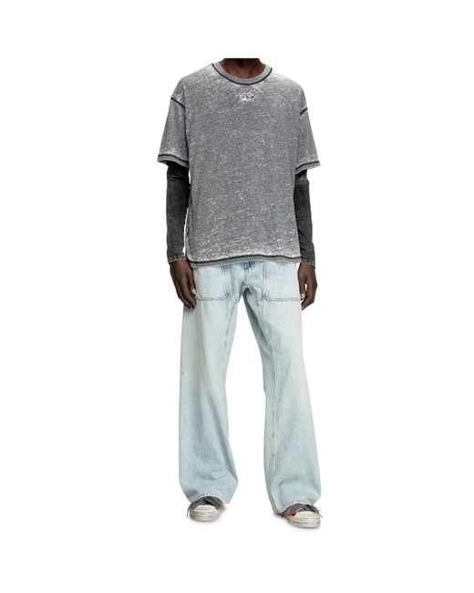 DIESEL Gray T-Boxt-Pak Burnout T-Shirt for men