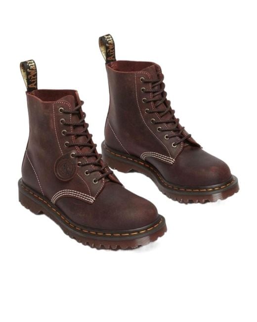 Dr. Martens Brown 1460 Wax Commander Boots for men