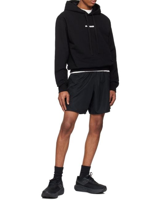 Jil Sander Black Logo Hoodie for men