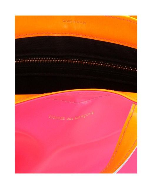 Comme des Garçons Pink Comme Des Garçons Wallet Logo Tote Bag for men