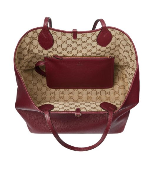 Gucci Red Totissima Medium Reversible Tote Bag