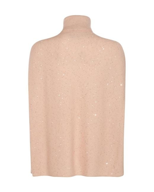 Fabiana Filippi Natural Short-Sleeved High-Neck Sweater