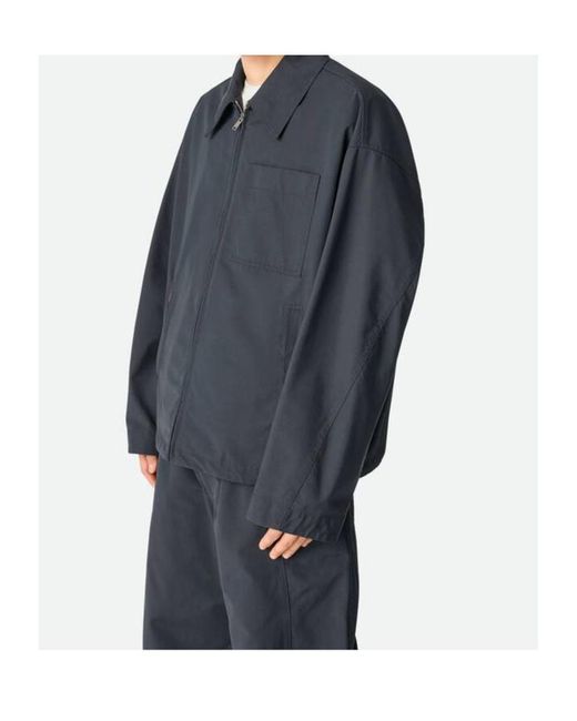 Bottega Veneta Blue Resinated Cotton Blouson for men