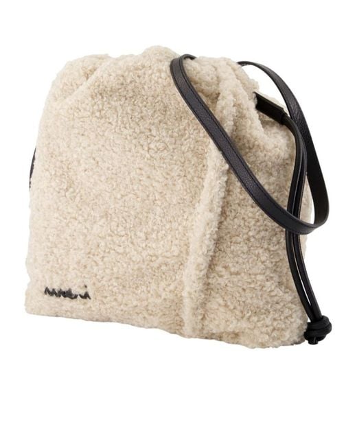 Marni Natural Drawstring Bucket Bag for men