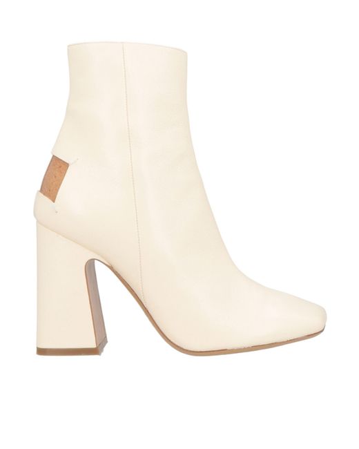 Maison Margiela Natural Plain Leather Short Boots