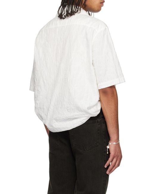 Our Legacy White Heusen Short-Sleeved Shirt for men