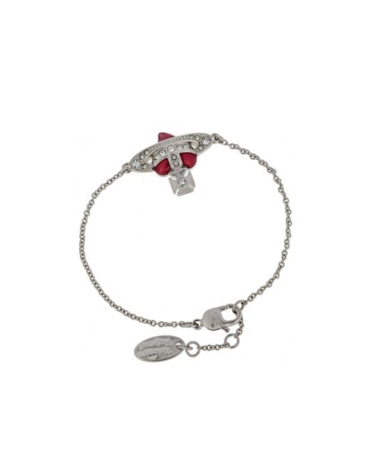 Vivienne Westwood Metallic New Diamante Heart Bracelet