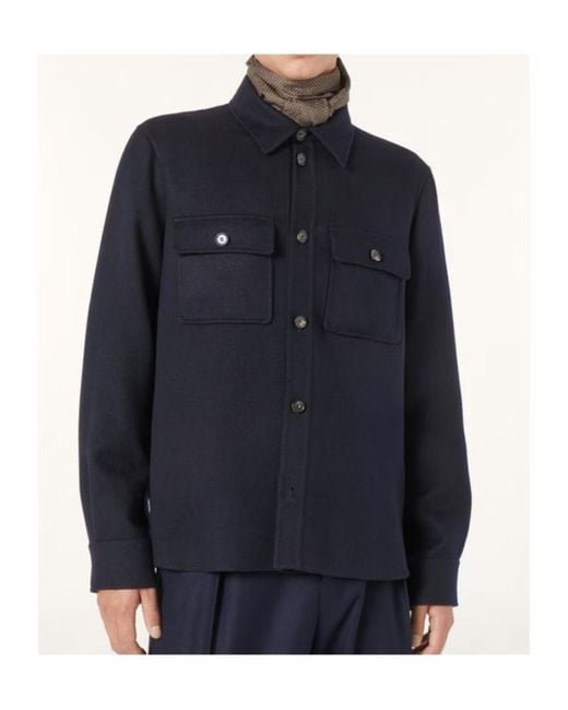 Loro Piana Blue Jim Overshirt for men