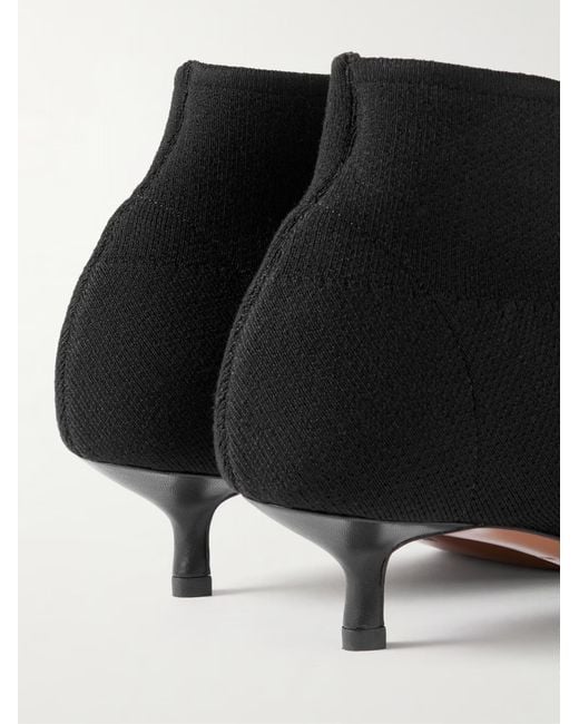 Neous Black Stretch Knit Ankle Boots