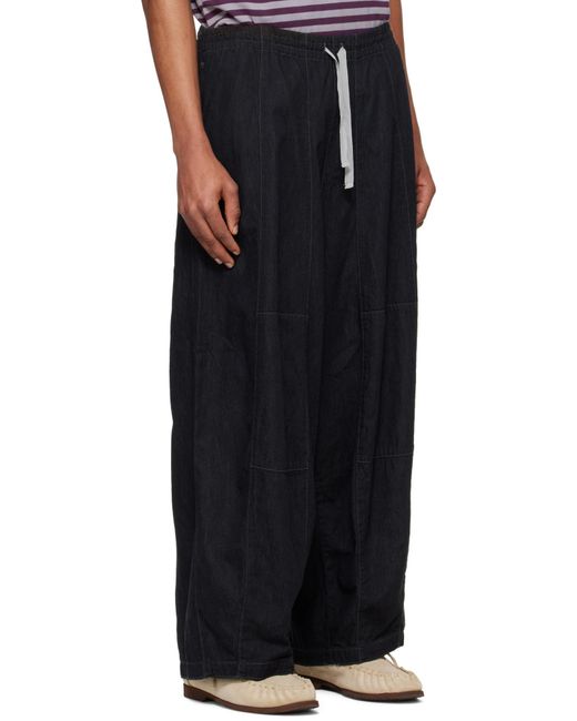 Needles Purple Drawstring Wide-Leg Trousers for men